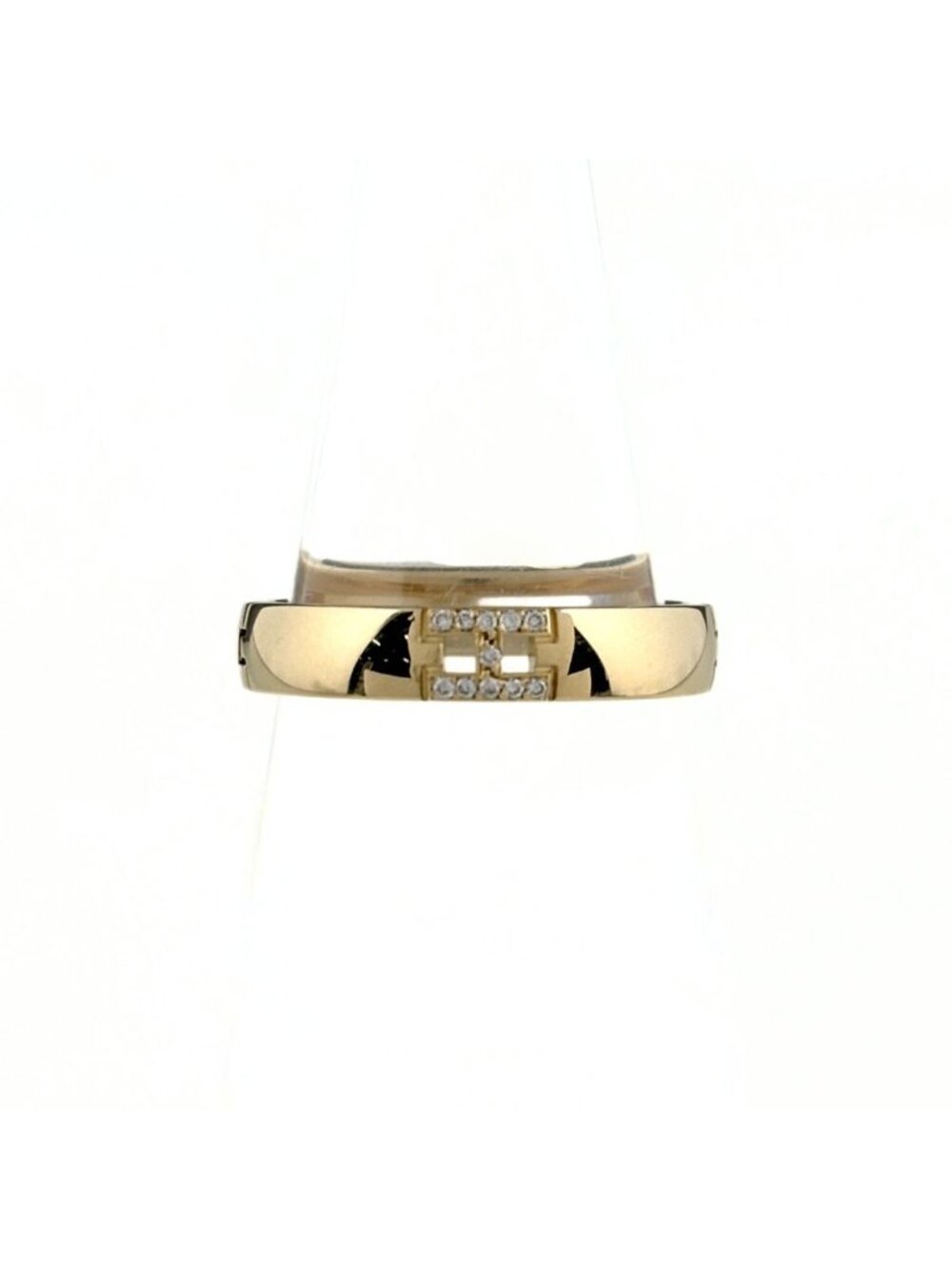 Hermes Ever Herakles Ring Yellow Gold Pave Diamond